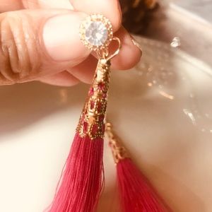 Pink beautiful Fashion earring (flequillo)